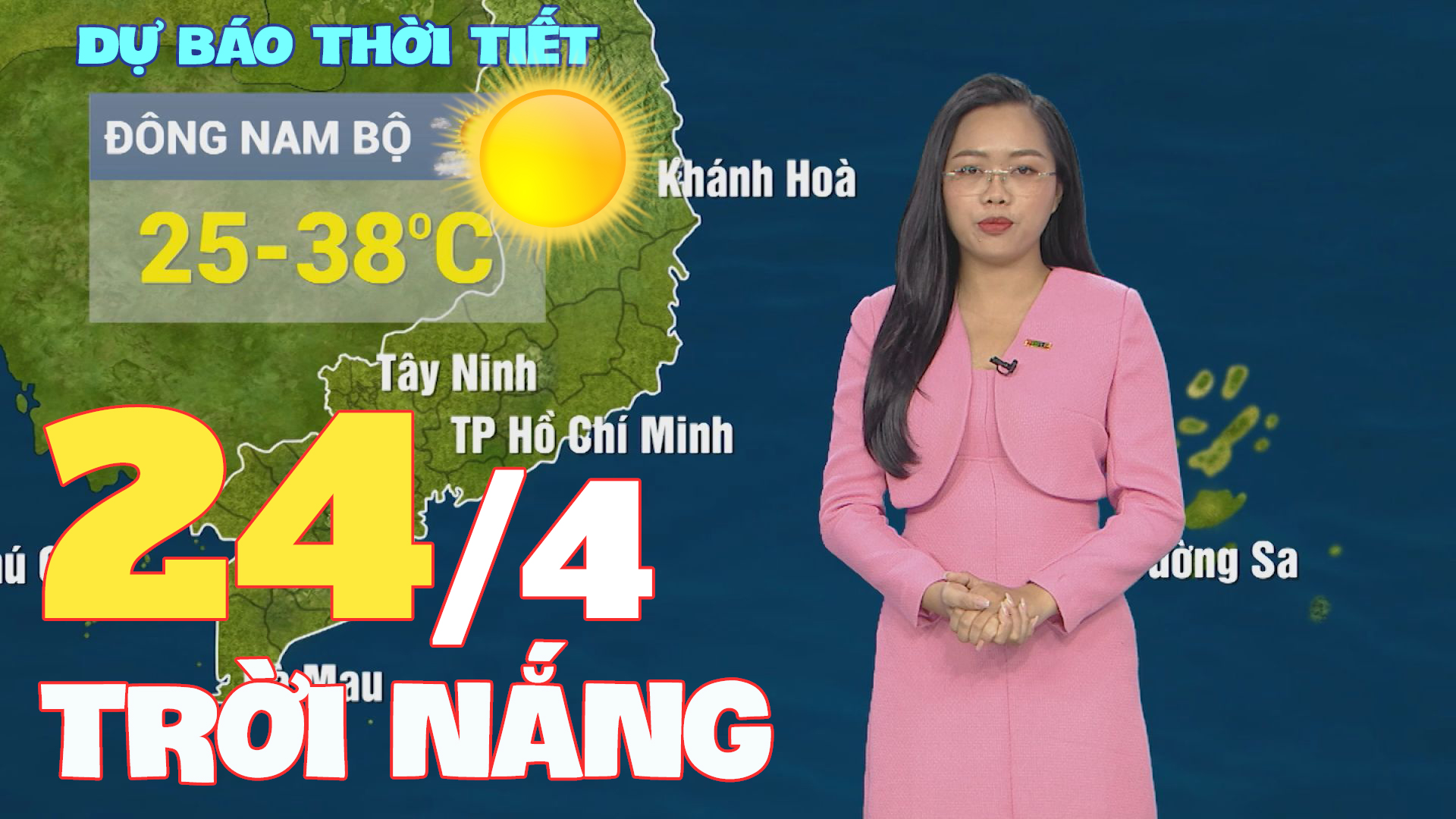 Bản tin thời tiết 24-4-2024 | TayNinhTVEnt